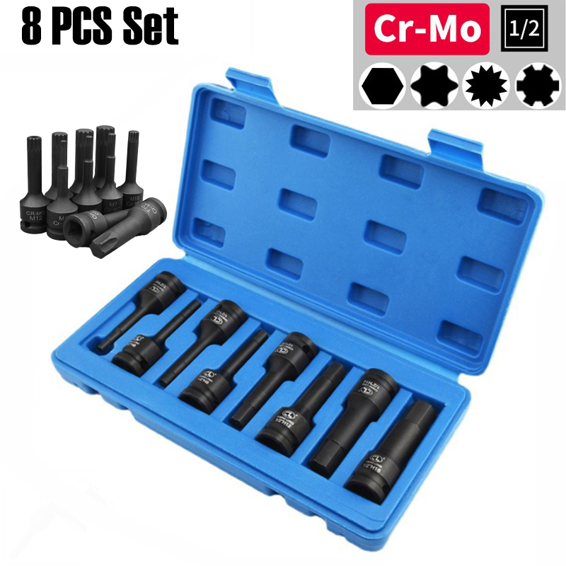 Hand Tools Maintenance Workshop - 1/2 chave de soquete 8 pçs