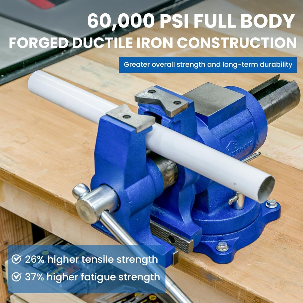 Bench Vise Swivel - Morsa de Bancada Reforçada de 5