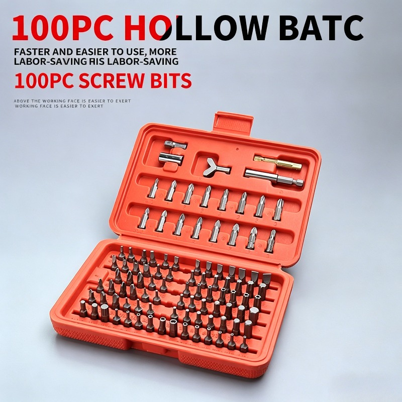 Car Workshop Tools Kit - Conjunto de 100 Peças de Pontas